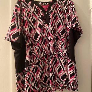 Black/Pink scrub top